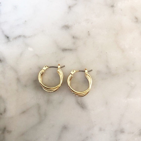 Assorted Mini Gold Hoop Earrings Set - Picture 11 of 13